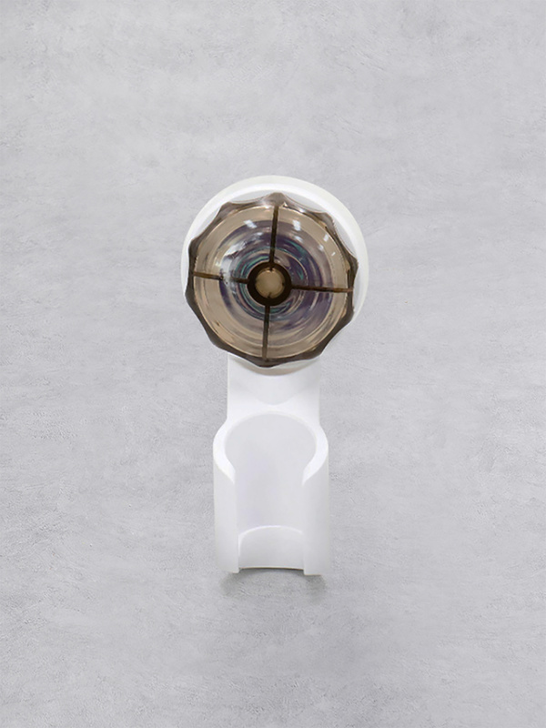 Clear adhesive shower hanger