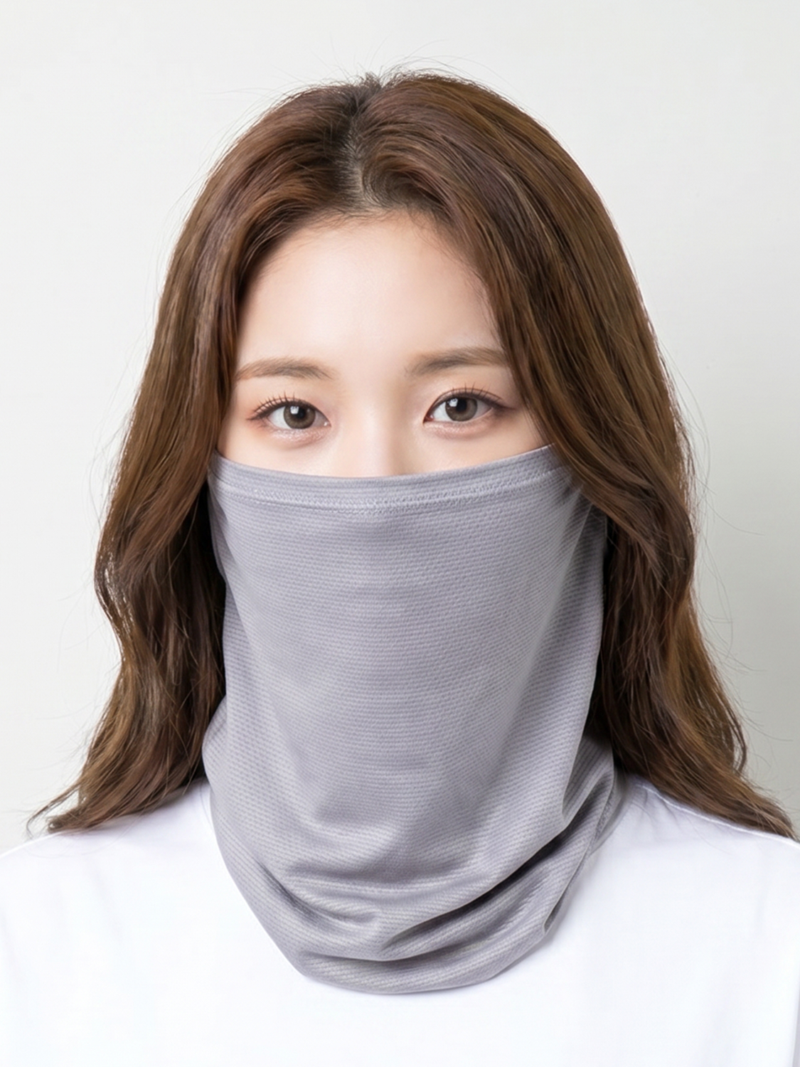 [UV 최대 98% 차단] 자카드 스포츠 스카프 진그레이