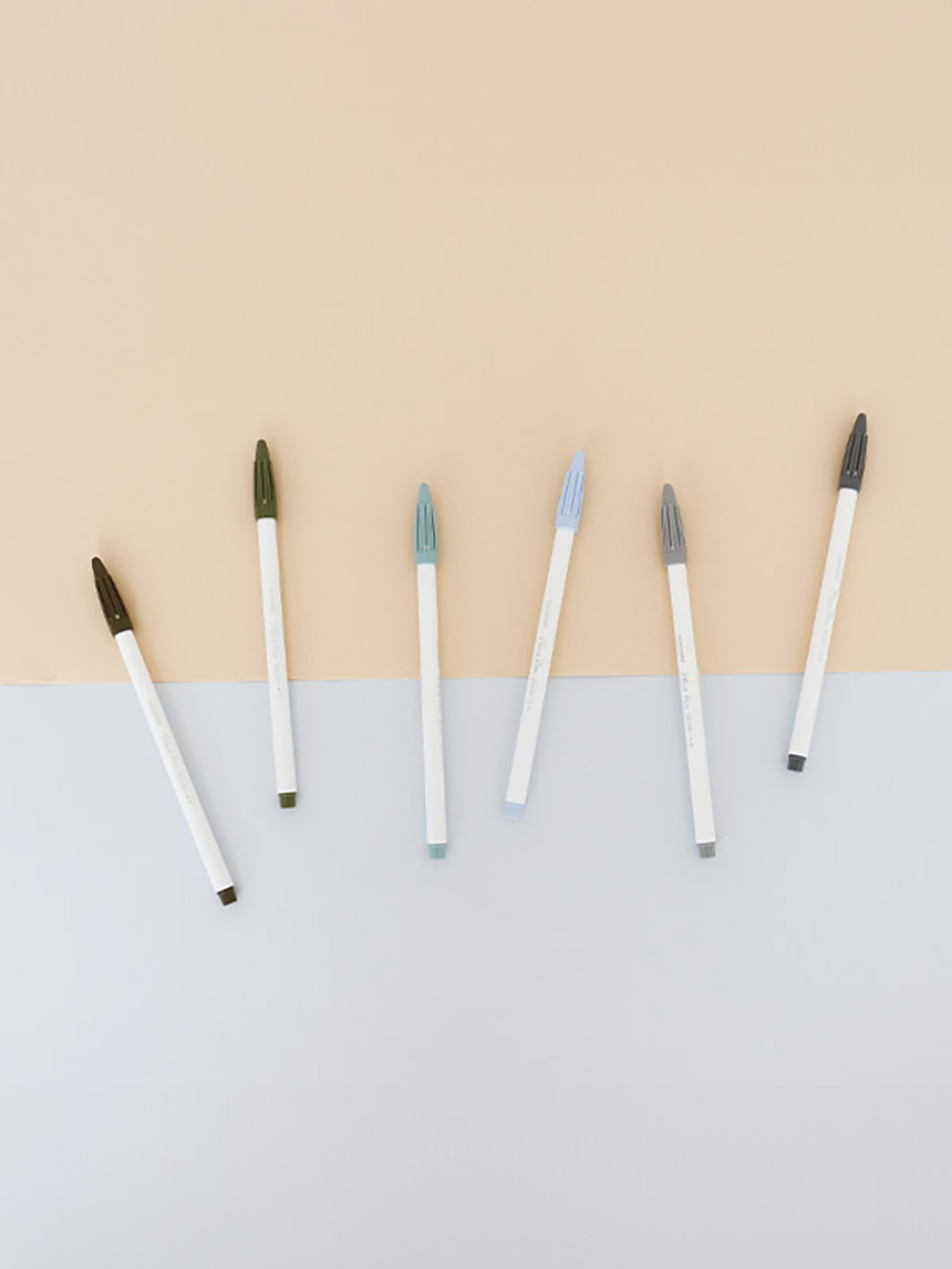 Monami Plus Pen 6 Color Set (Modern Mood)