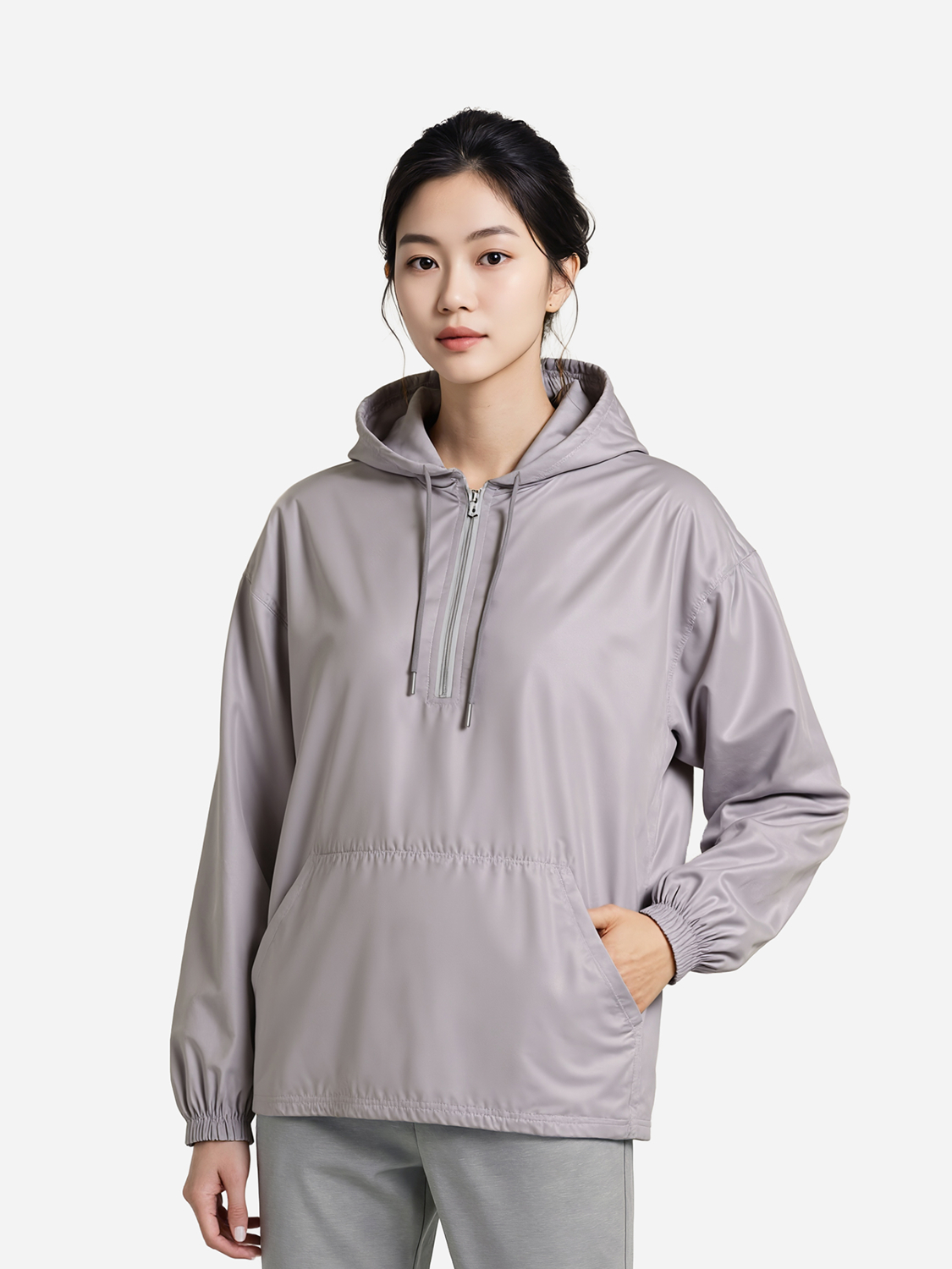 [Common]Hoodie Anorak M/L/XL Gray
