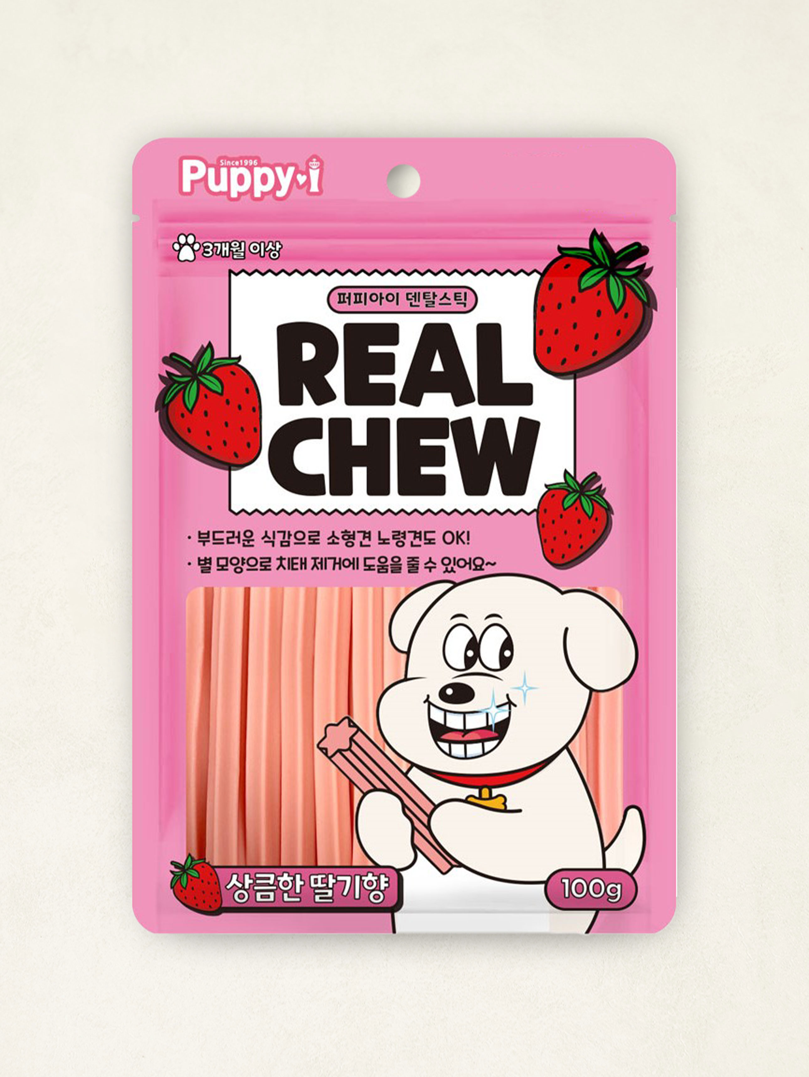 [Pet] Puppy Eye Dental Stick 100 g Strawberry