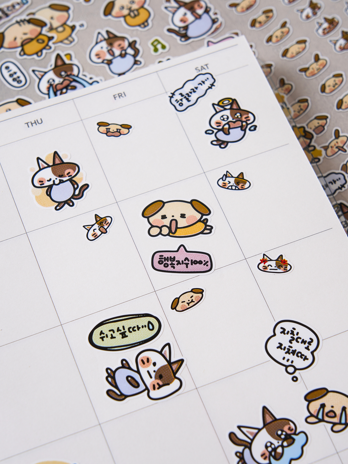 6 packs of animal emotion stickers