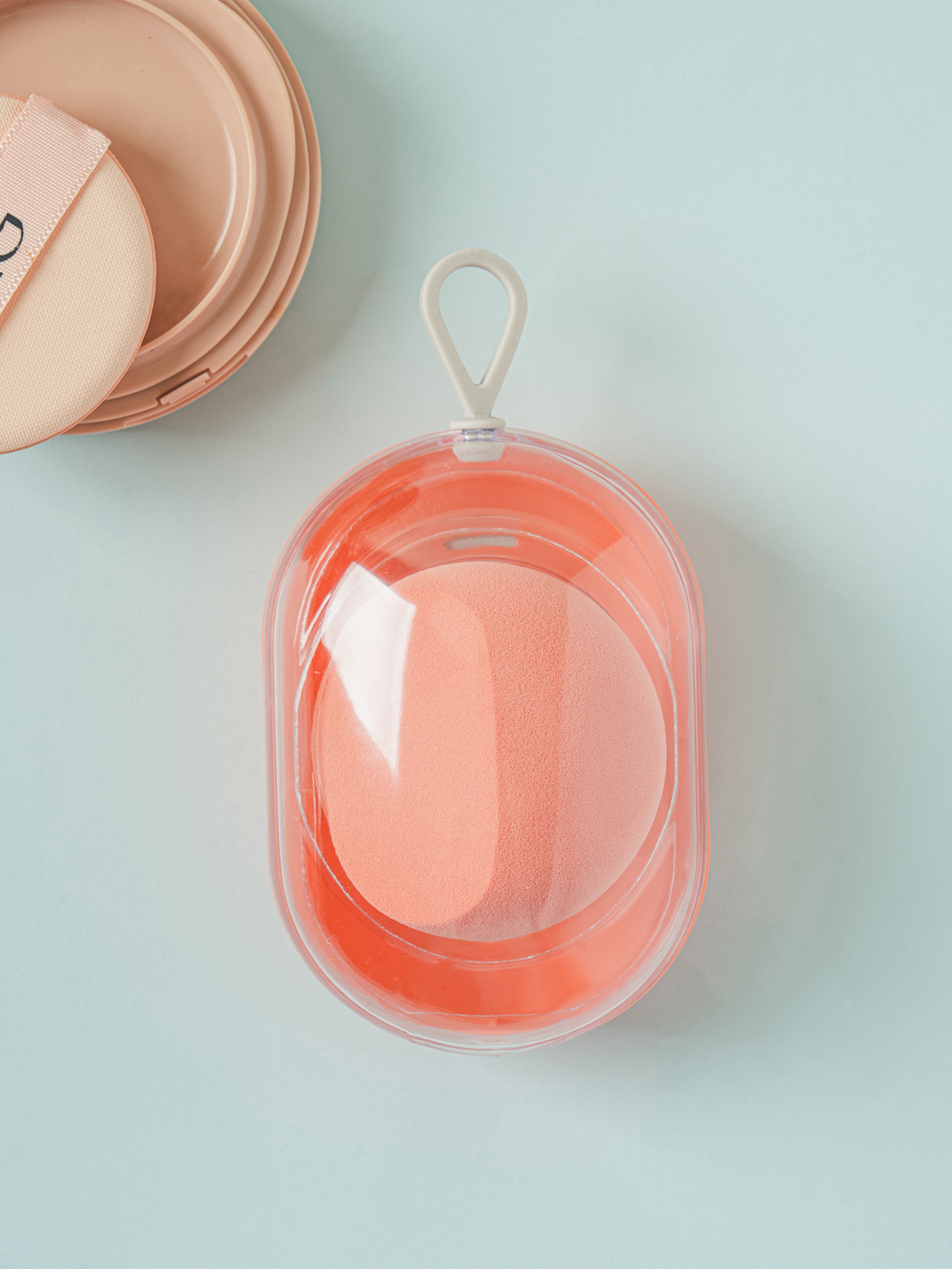 [Case storage] Half-moon puff & case set