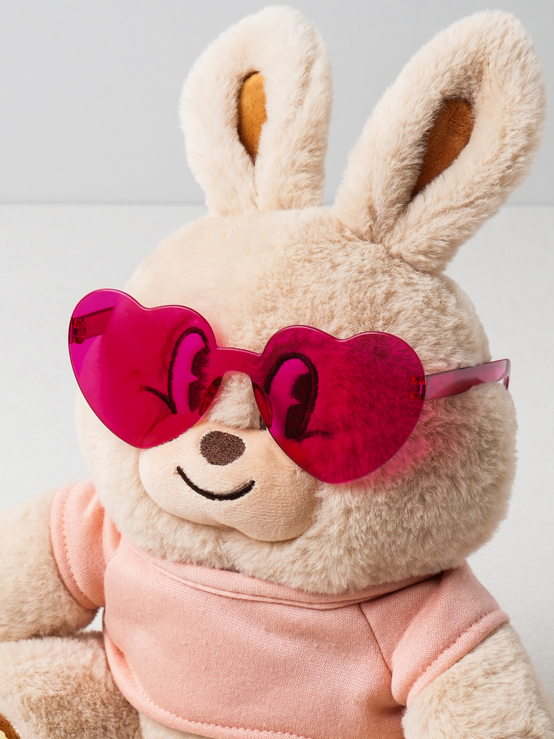 Color Tinted Heart Glasses Red