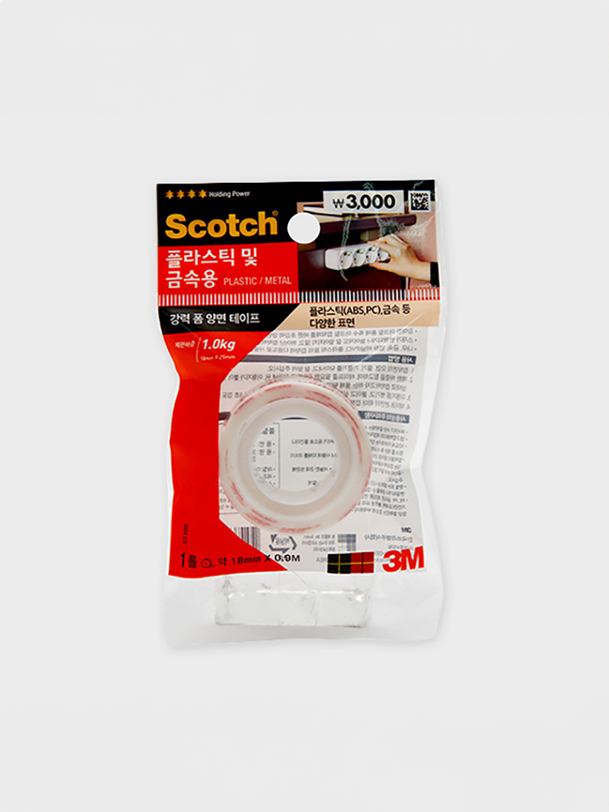 3M strong foam double-sided tape for plastic metal 18mmx0.9m