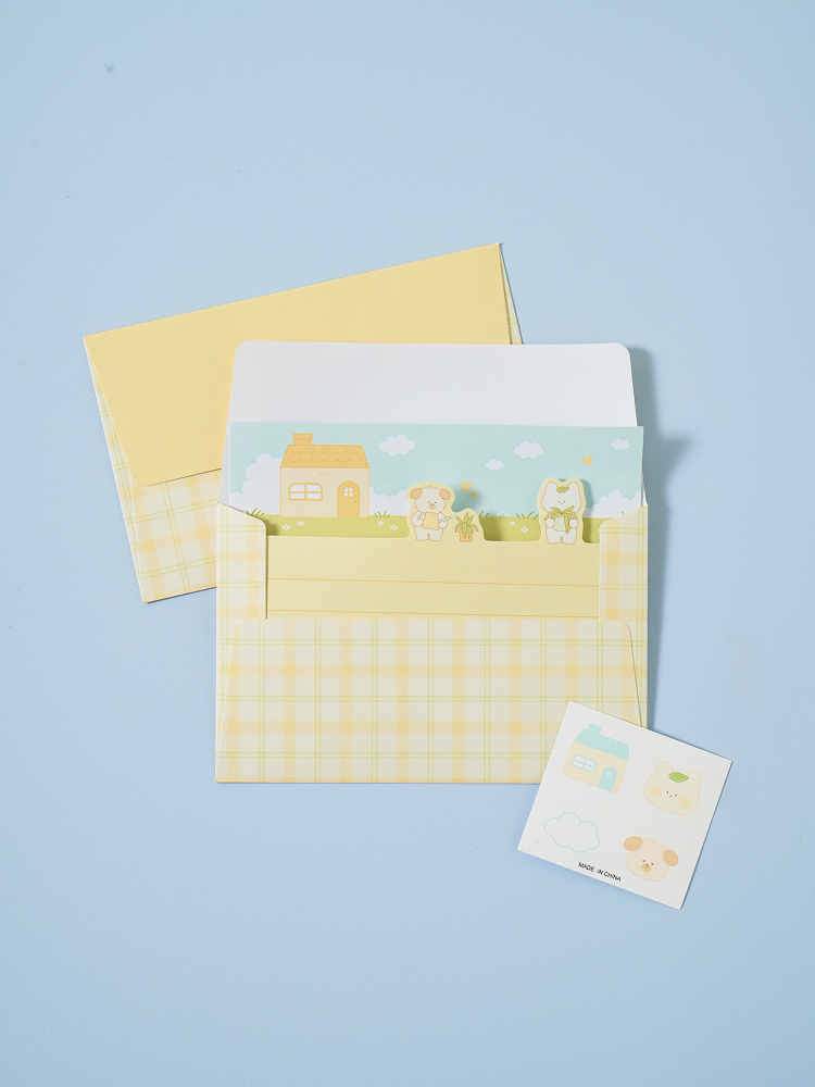 Dear Home 2-column character letter set of 4
