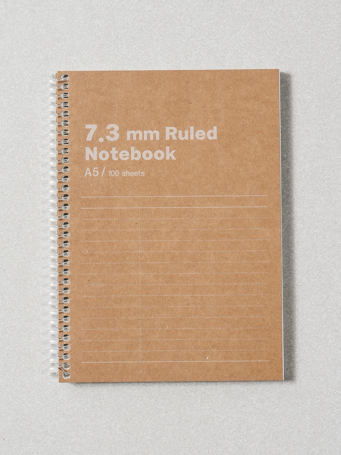 100 sheets of A5 Kraft wired notebook