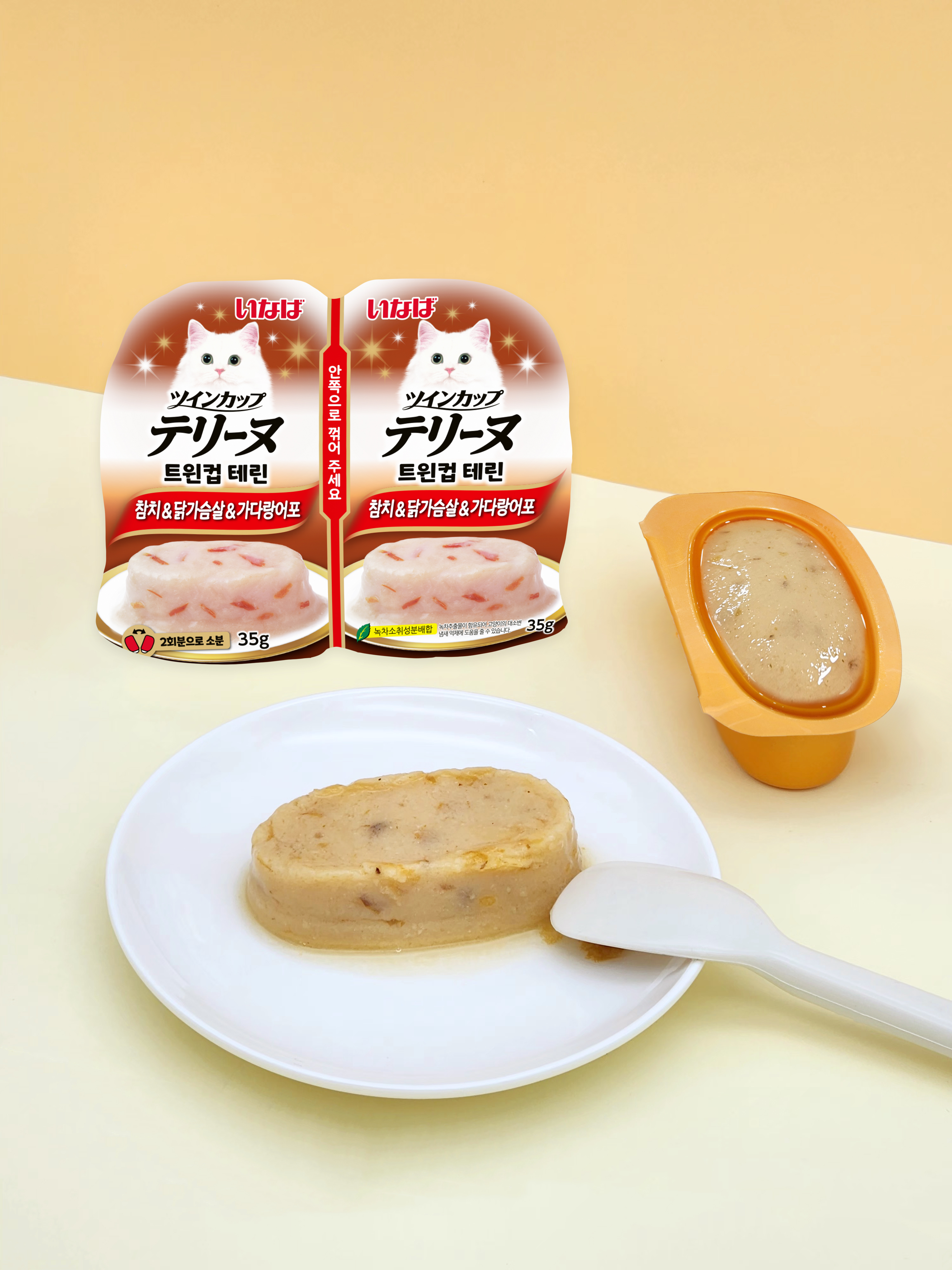 [Pet] Inaba twin cup terrine tuna & chicken breast & bonito flakes 35 g