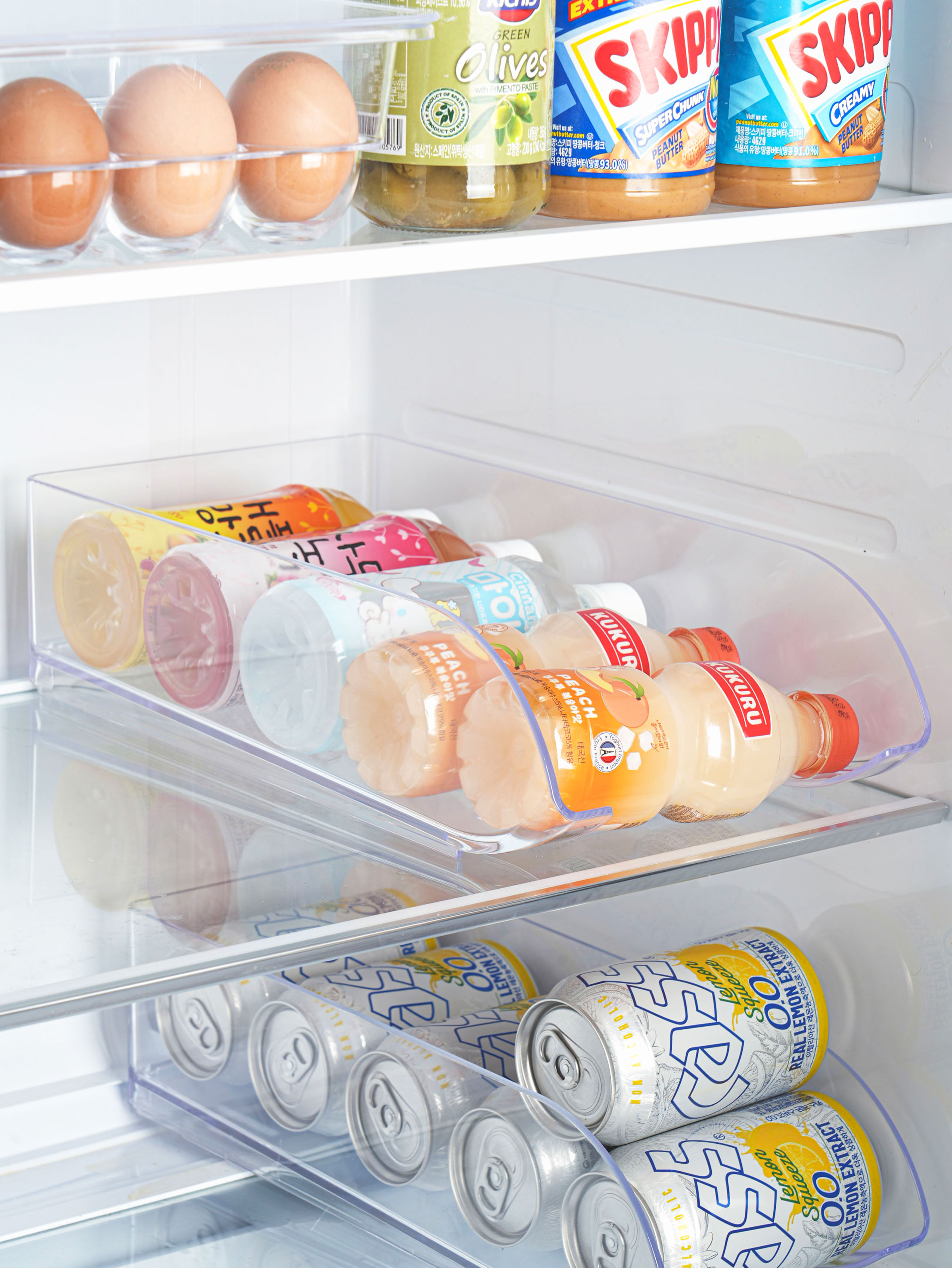 Made in Japan refrigerator organization tray for 500 ml canned drinks