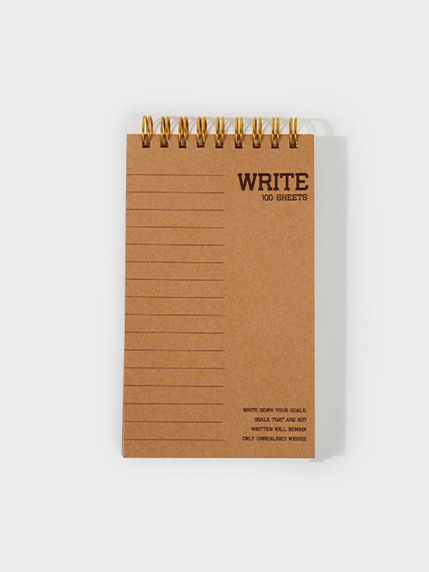 Kraft iron wired notebook 100 sheets