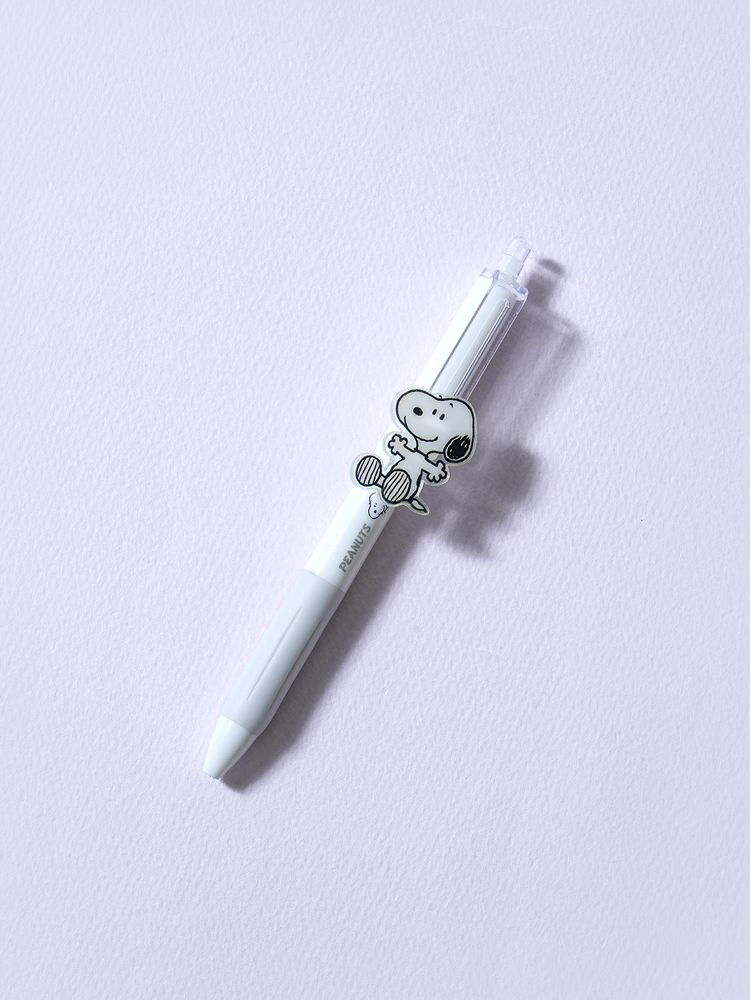 Peanuts slide ballpoint pen 0.5 mm black Snoopy white
