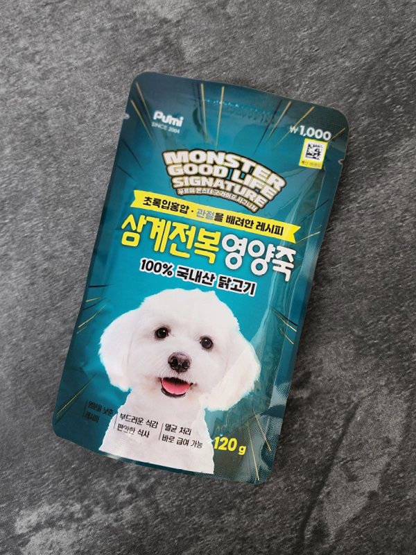 [Pet] Monster Good Life Dog Nutrition Porridge Samgye & Abalone 120 g