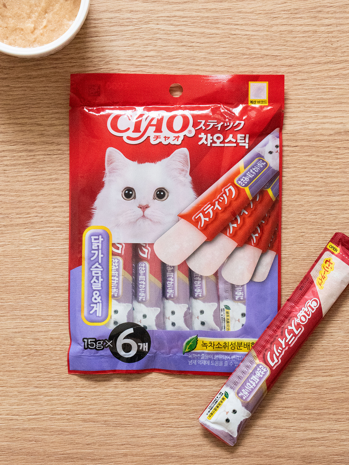 [Pet] Inaba Chao Stick Chicken Breast & Crab 15 g