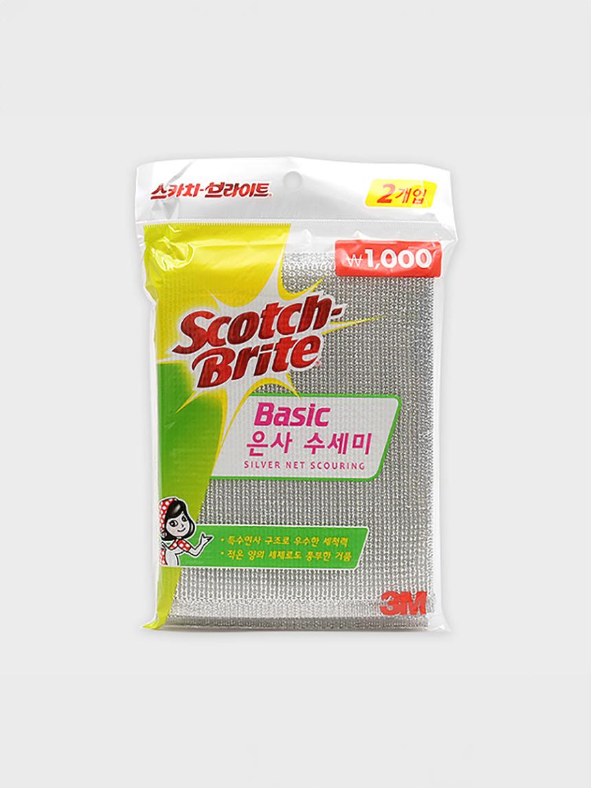 Scotch Bright Basic Silver Thread Scrubber 2pcs