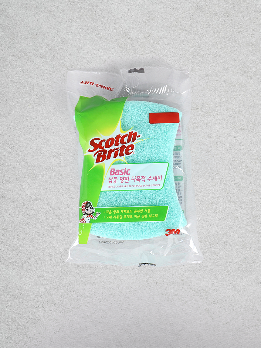 Scotchbrite Basic Triple Double-Sided Multipurpose Scrubber