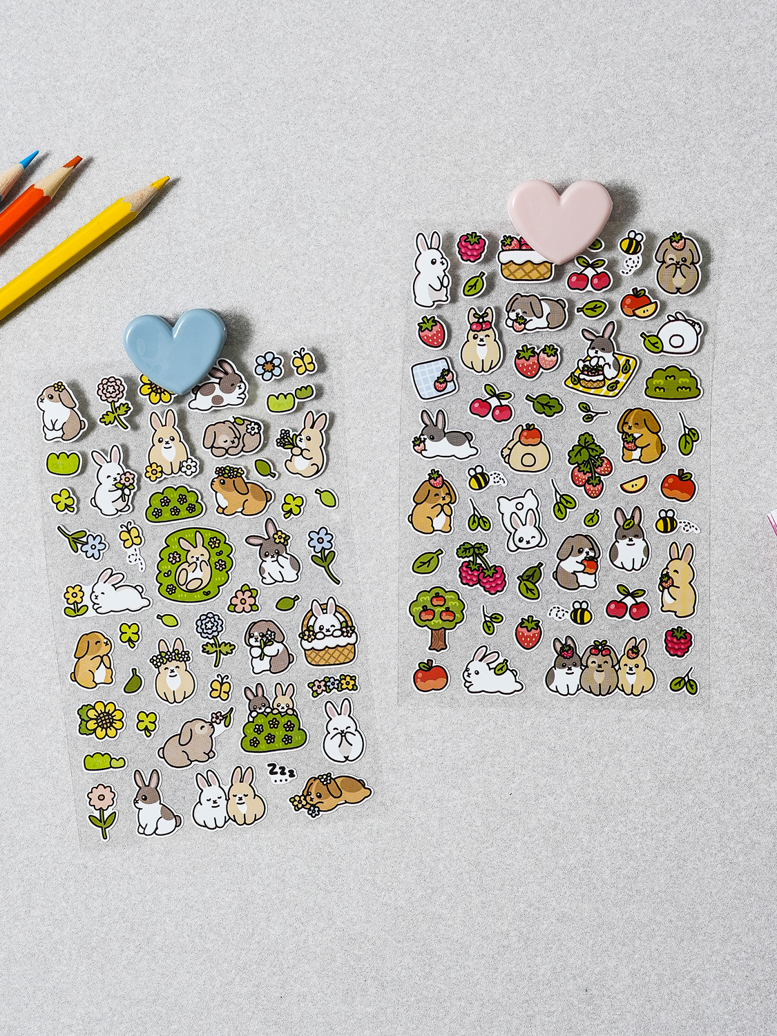 4 Rabbit Friends stickers