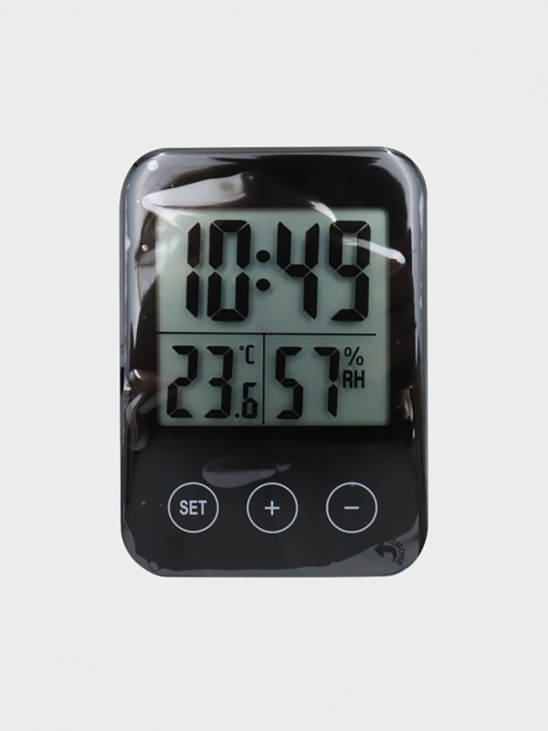 Square touch temperature and humidity clock