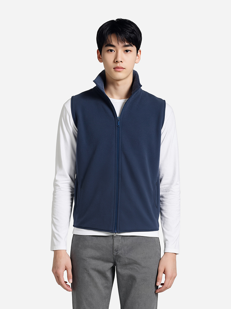 [Common]Vest Fleece L Navy