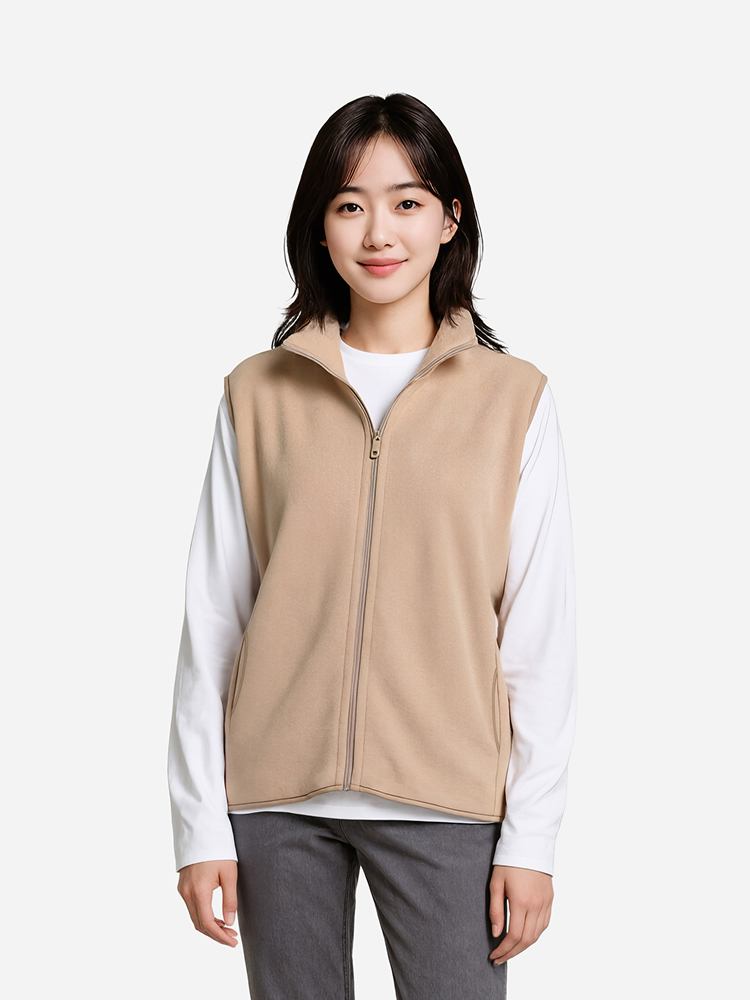 [Common]Vest Fleece S Beige