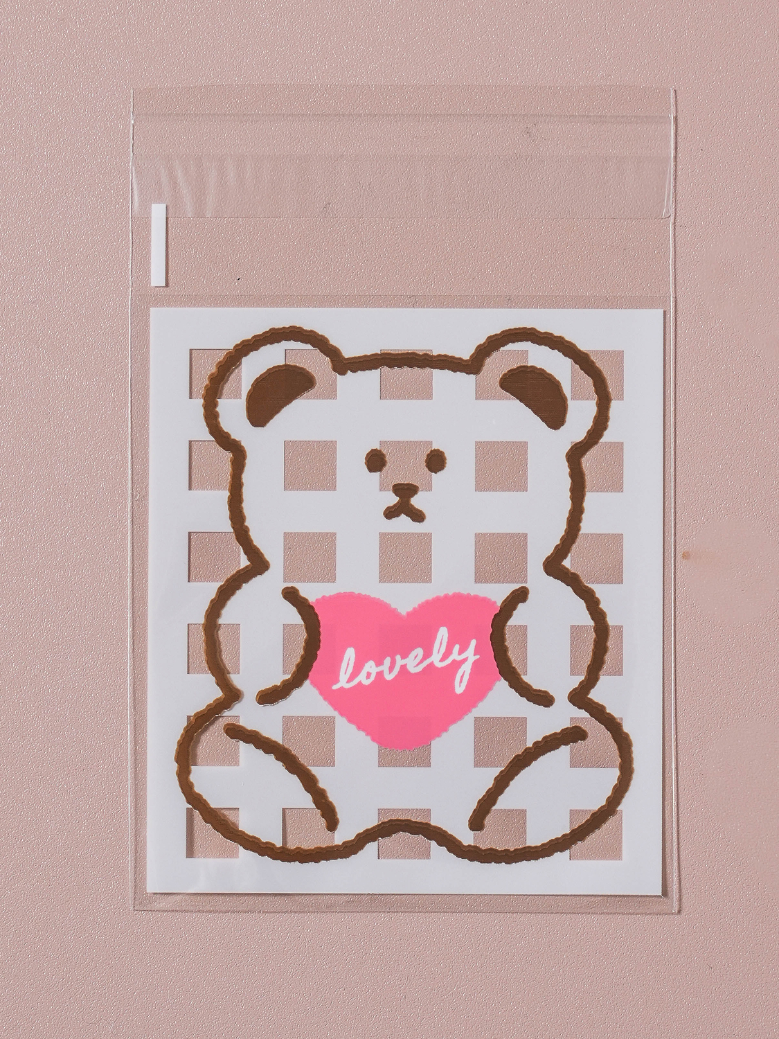 Adhesive OPP bag 8x9 (30 sheets) Bear