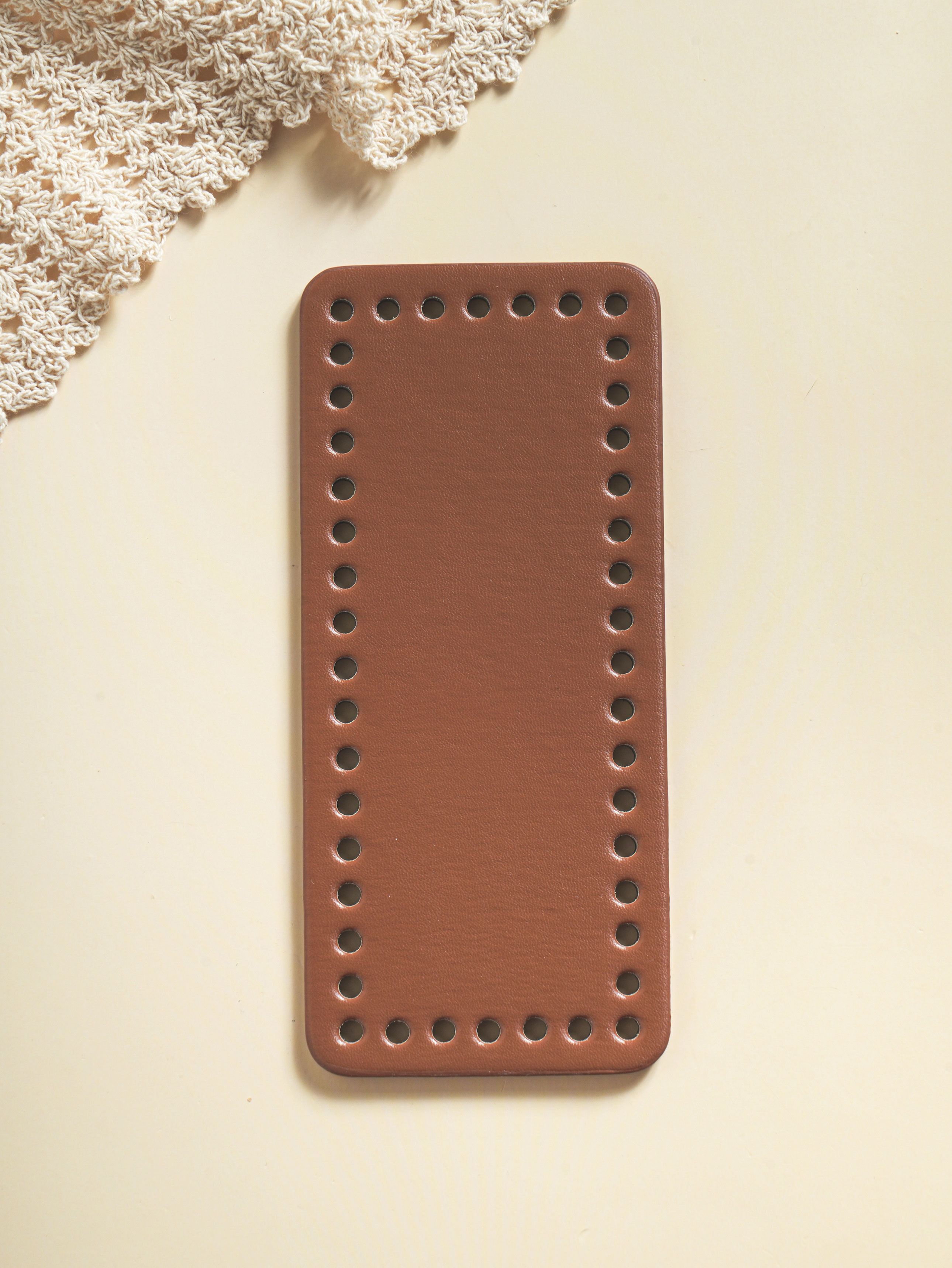 뜨개용 사각 가방 바닥 브라운