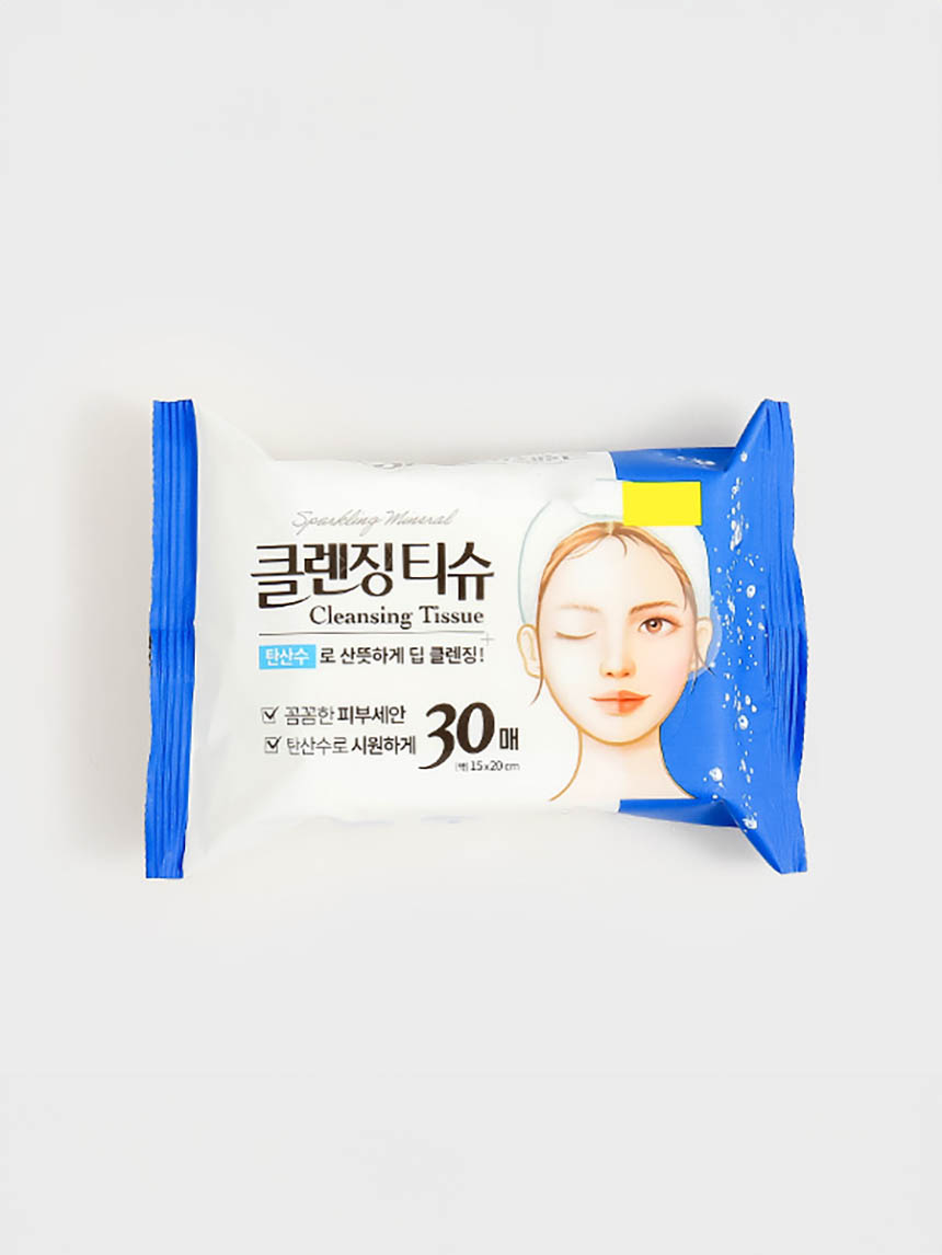 30 carbonated water cleansing tissues