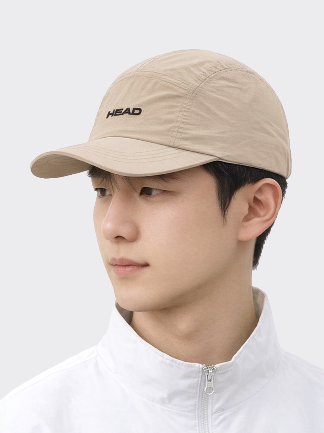 HEAD 나일론 경량 러닝 볼캡 베이지
