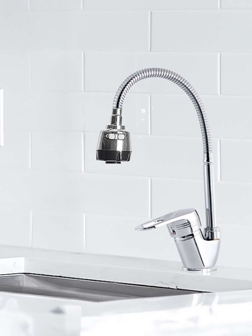 Fixed kitchen water saver (silver)