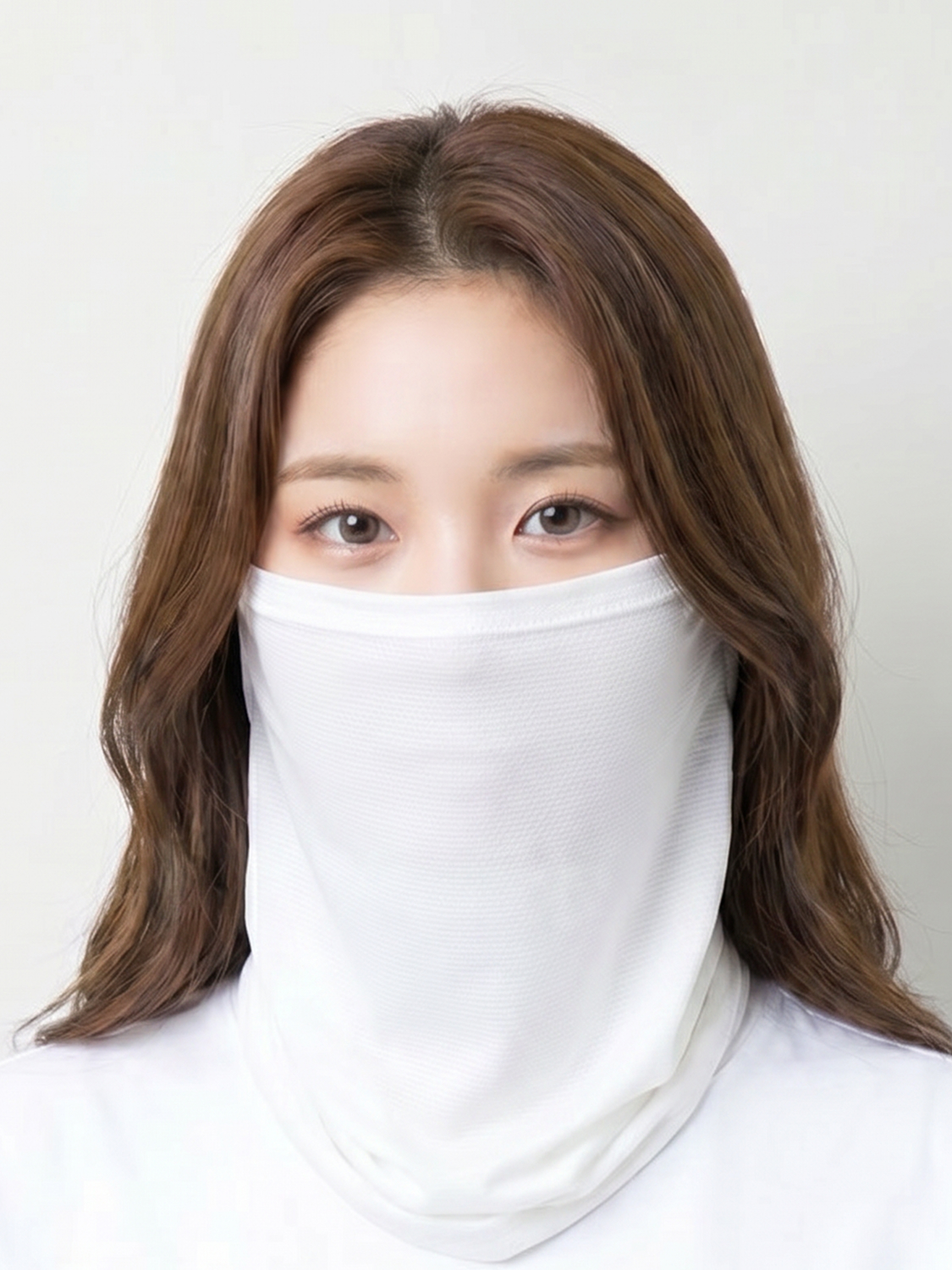 [UV 최대 98% 차단] 자카드 스포츠 스카프 화이트