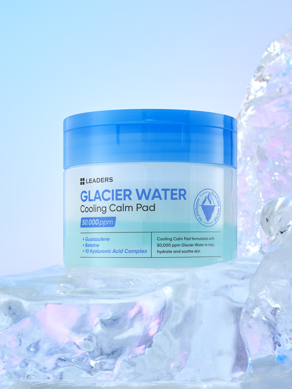Leaders Glacier Water Cooling Calm Pad 130 ml 60 sheets