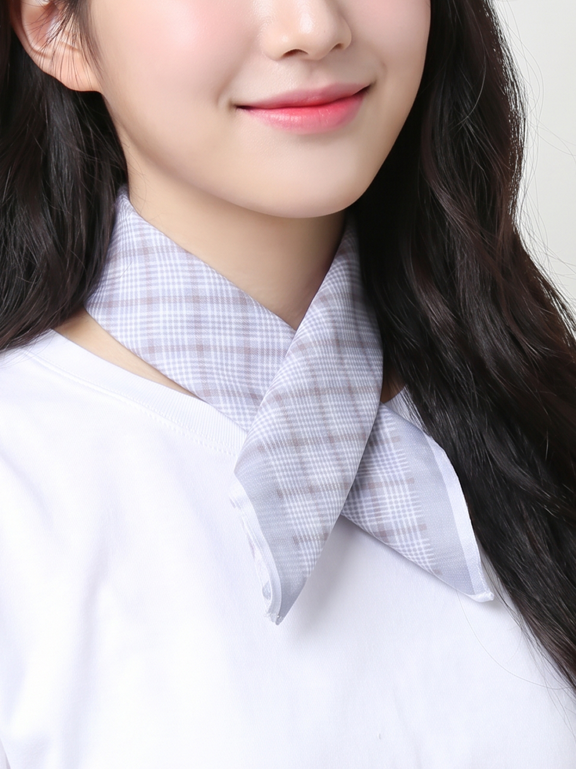 Grid Check Cotton Handkerchief 40