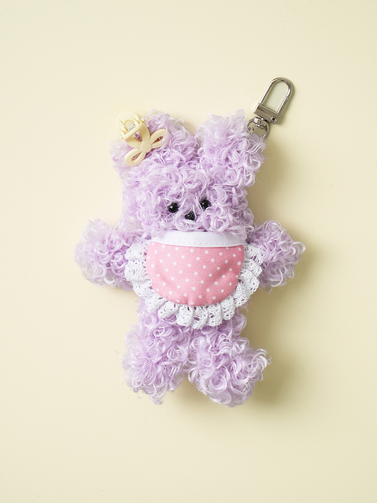 Make your own DIY doll keyring and poodle fur bib