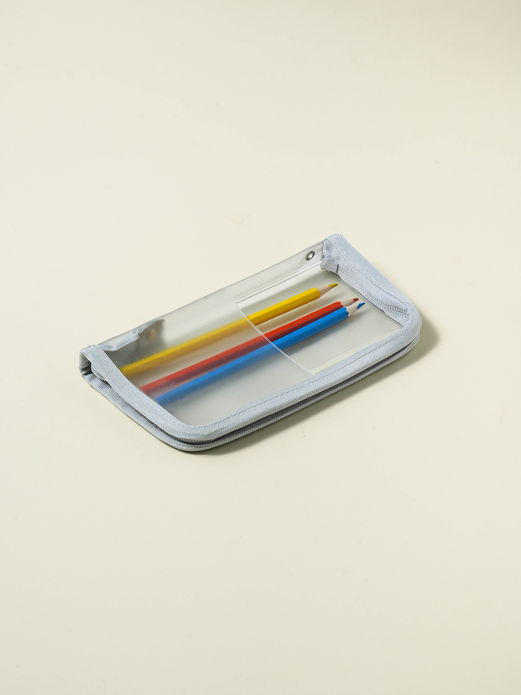 transparent flat pen case