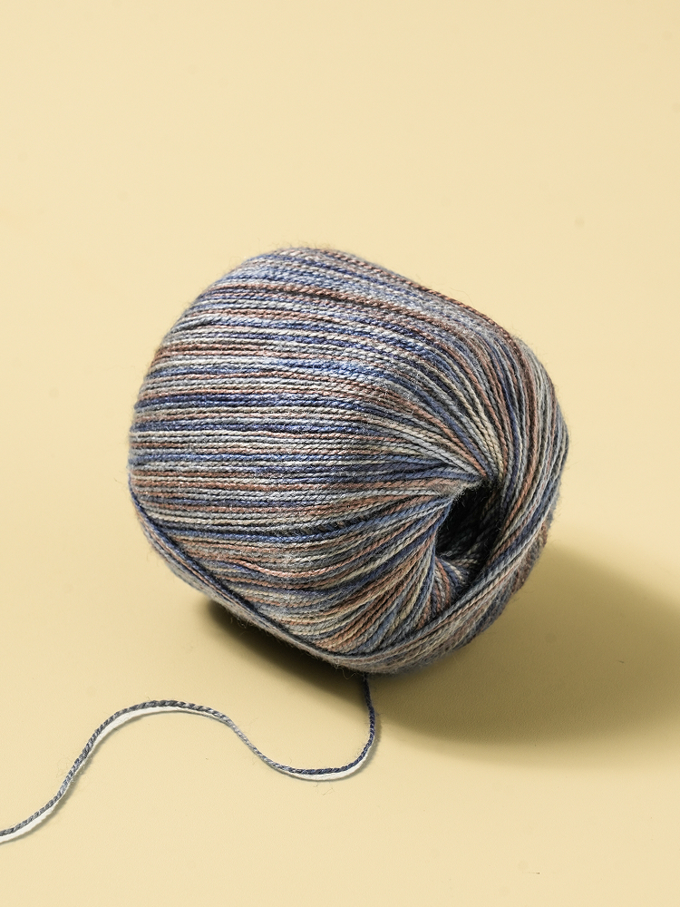 Mixed Color Knitting Yarn 50 g Blue Mix