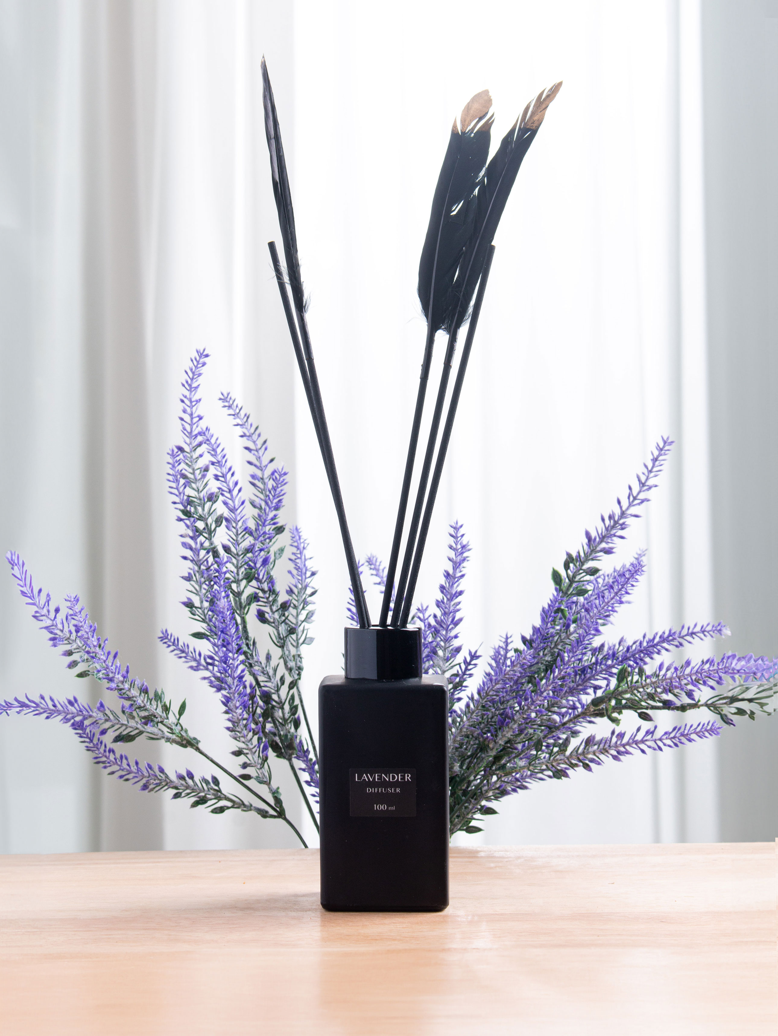 Black Feather Square Diffuser 100ml Lavender Scent