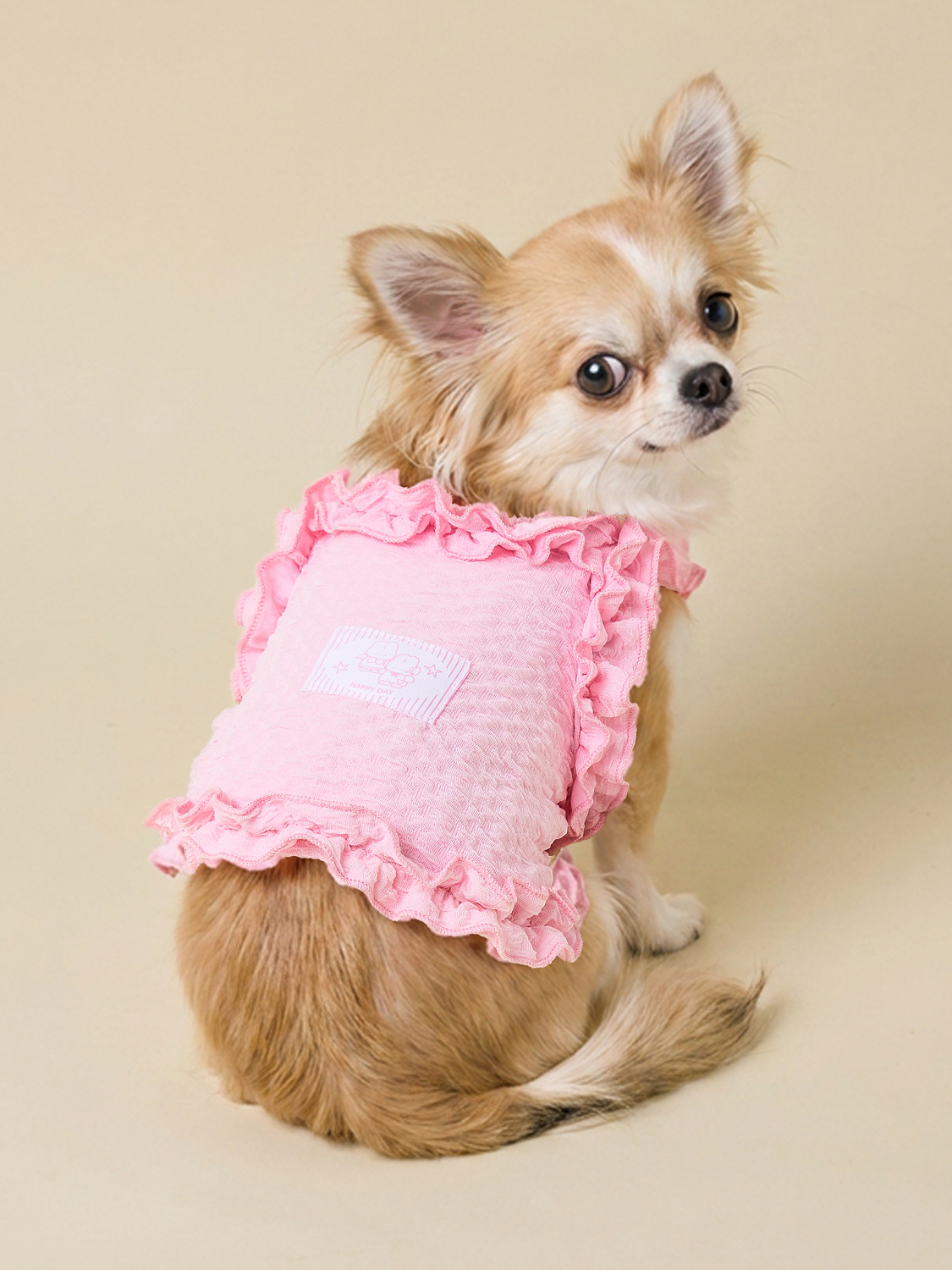 [Pet] Frill Crop Strap Sleeve S