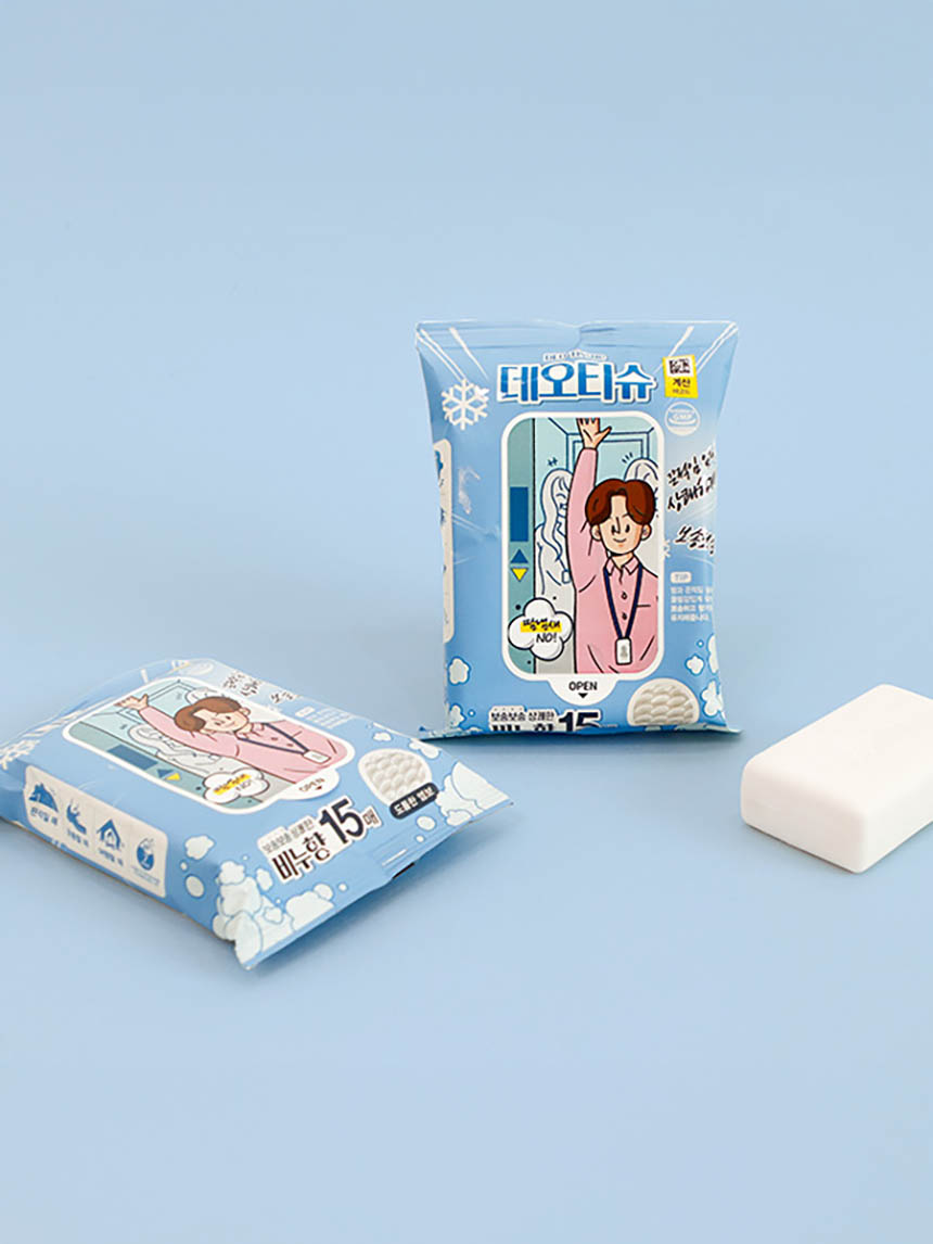 15 cooling perfume deo tissues (soap scent)