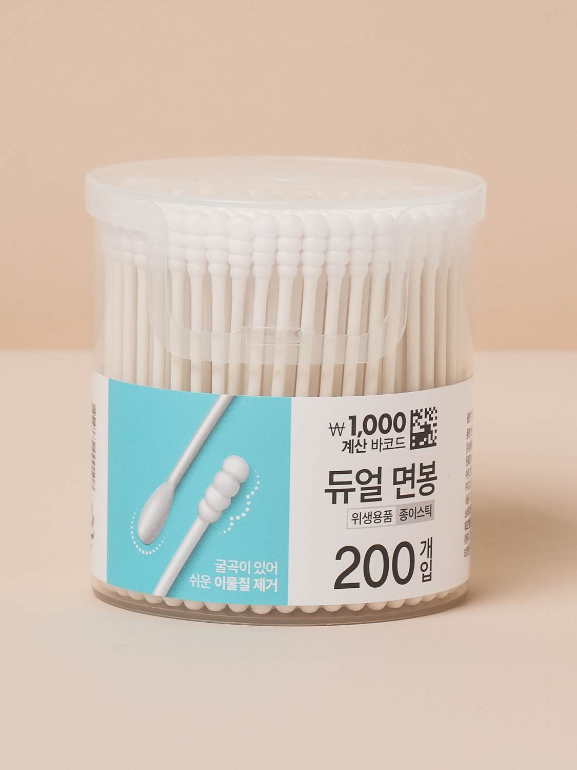 One-Touch Case Spiral Paper Swabs 200 Pieces