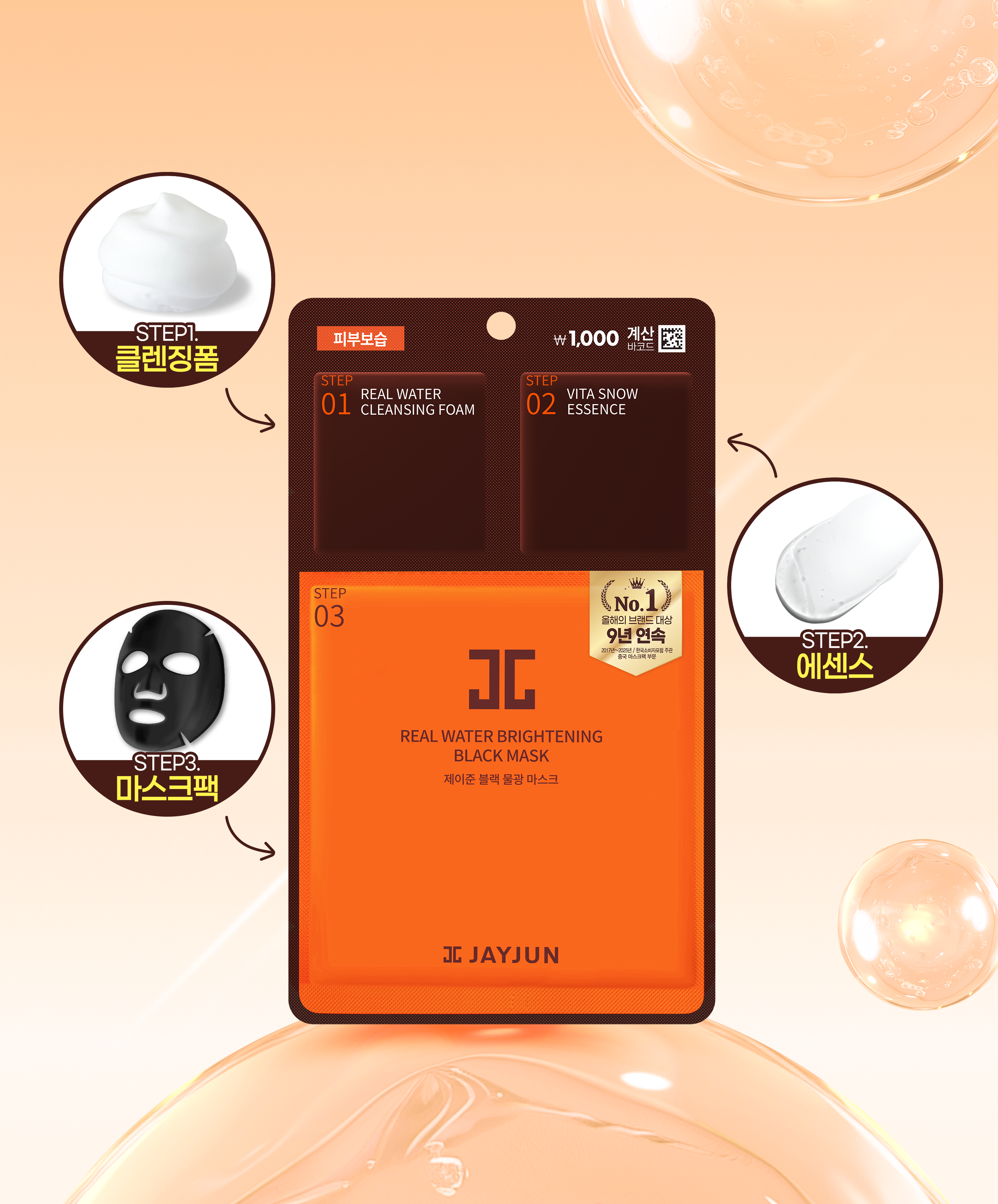 Jayjun Black Water Glowing Mask 25 ml