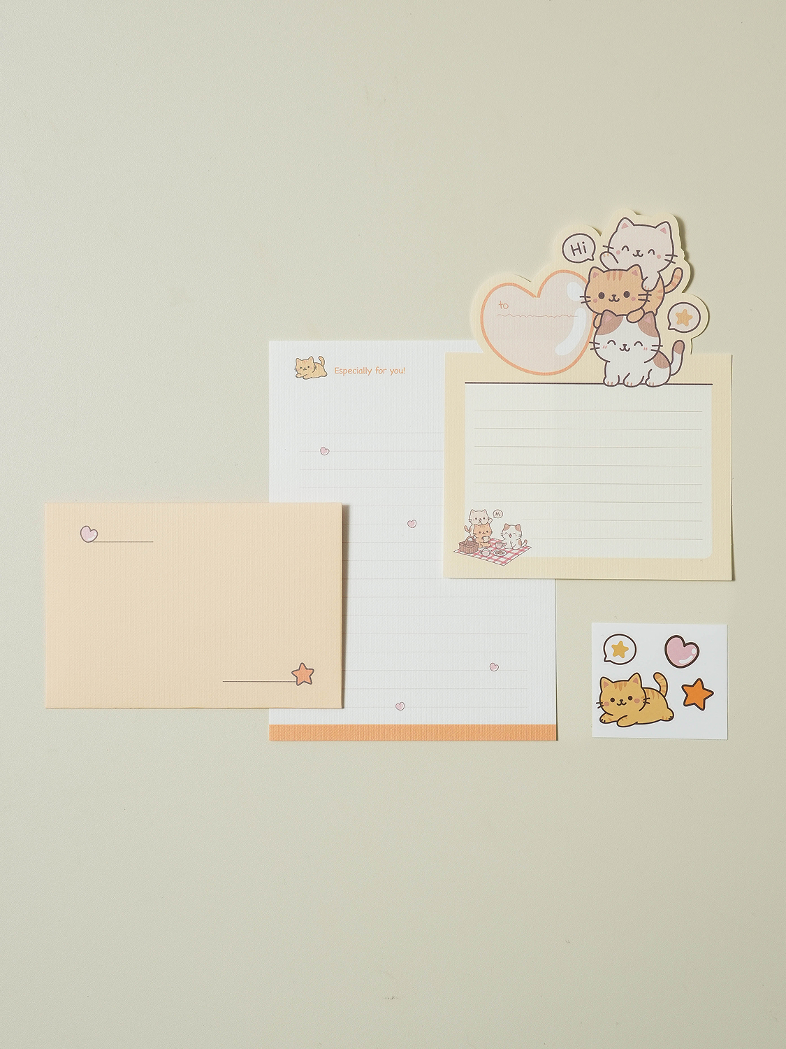4 sets of cat friends letters