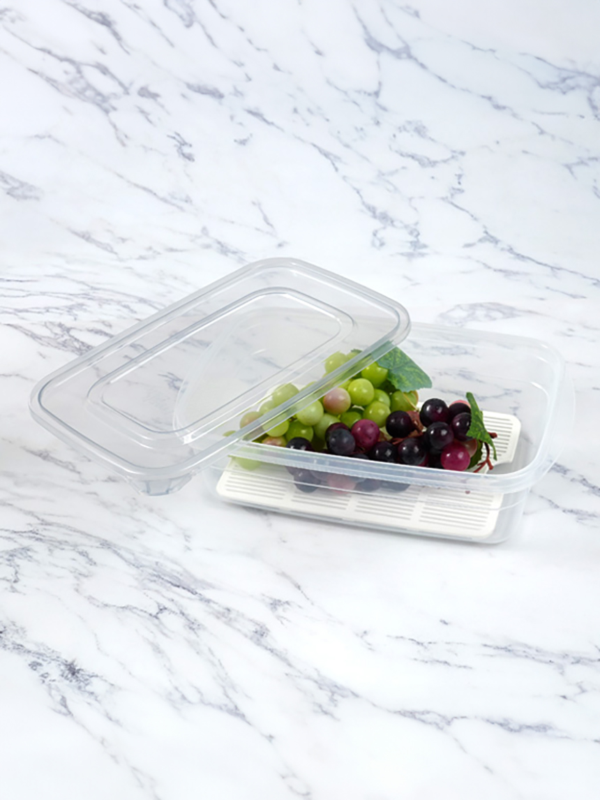 Rectangular tray storage container 3L