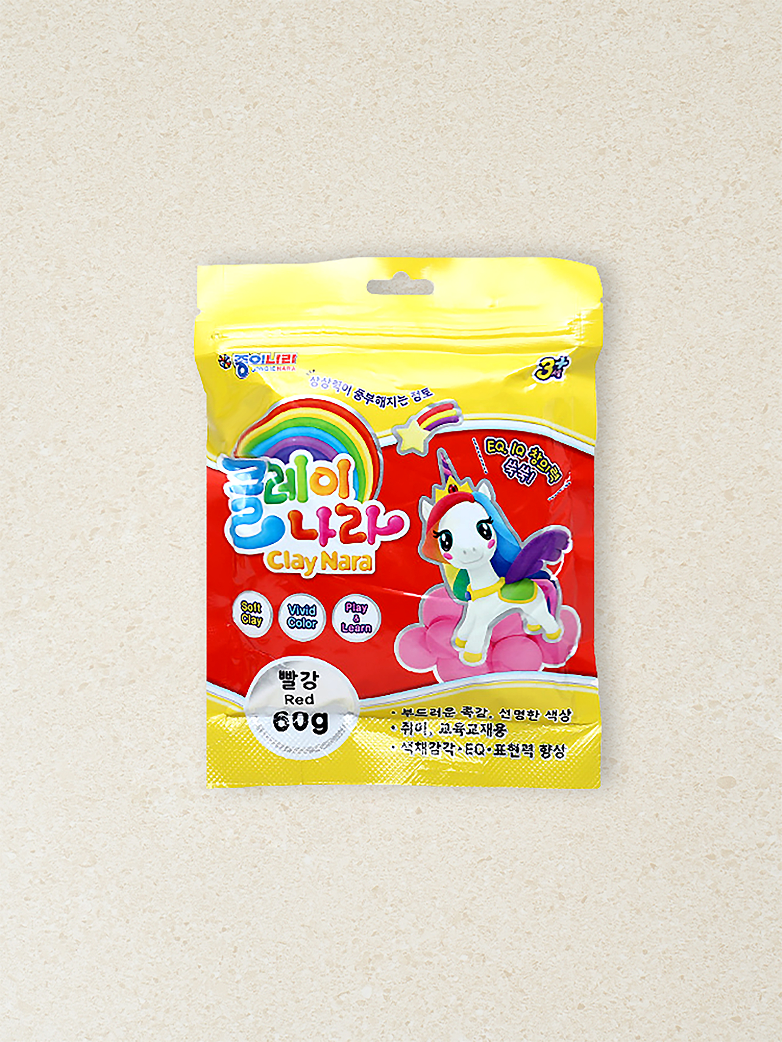 클레이나라 60 g 빨강 (종이나라)