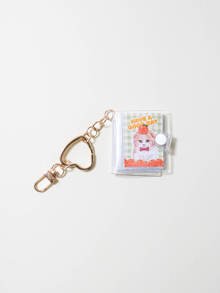 Polkku heart keyring mini album 8 pieces