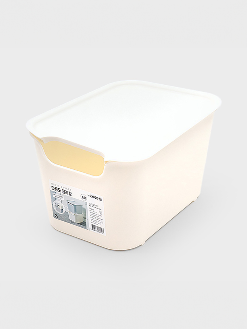 Lid Storage Box Medium Ivory