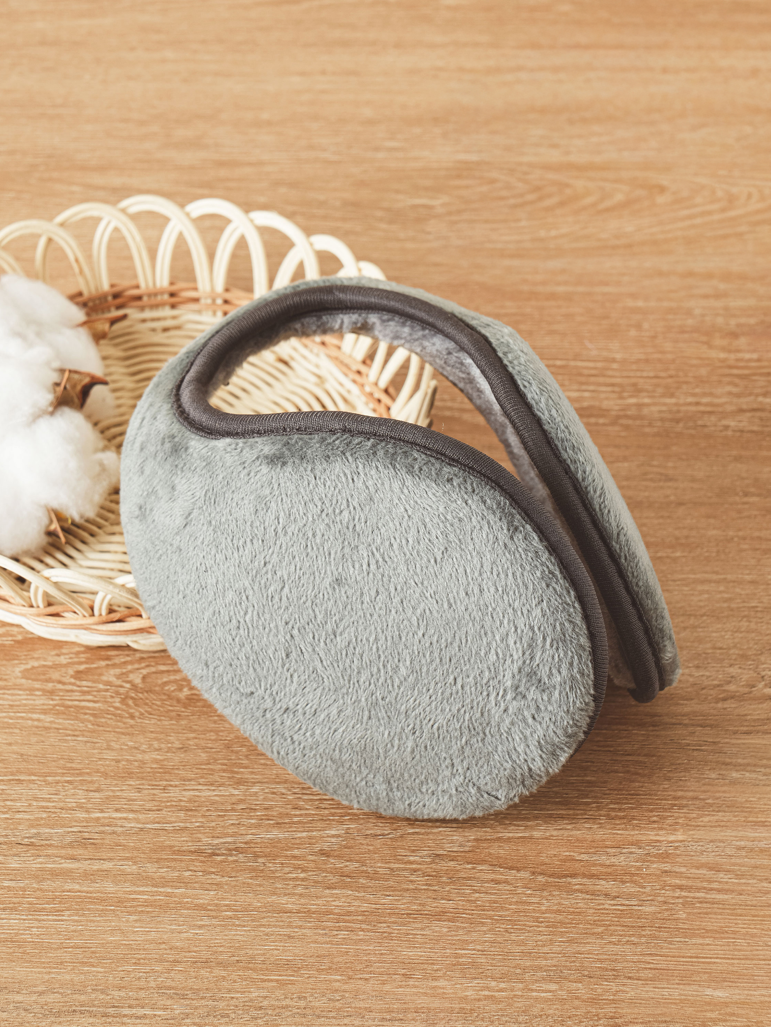 solid color earmuffs gray
