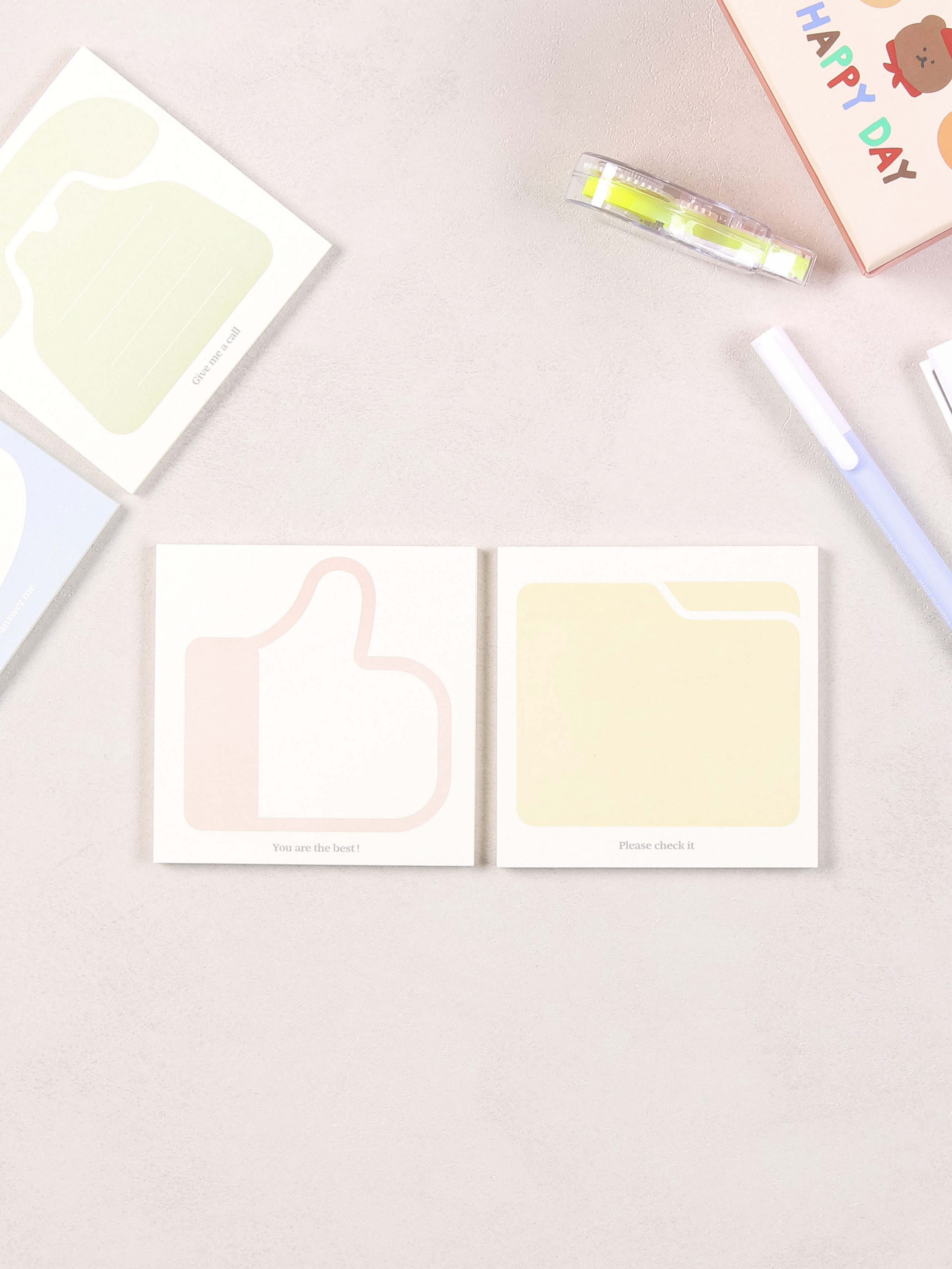 2 types of office sticky notes