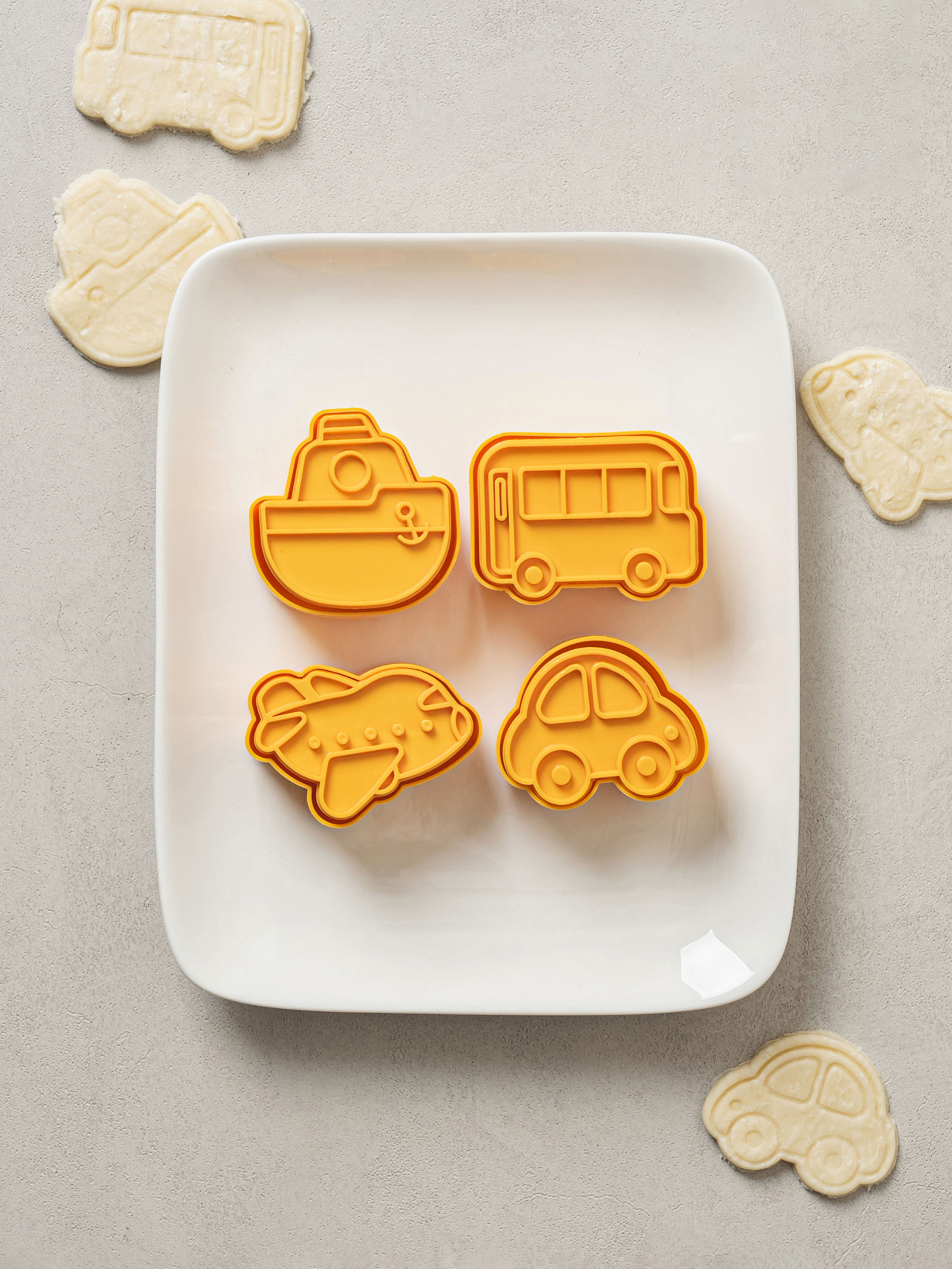 Vehicle shape cookie mold & stamp set