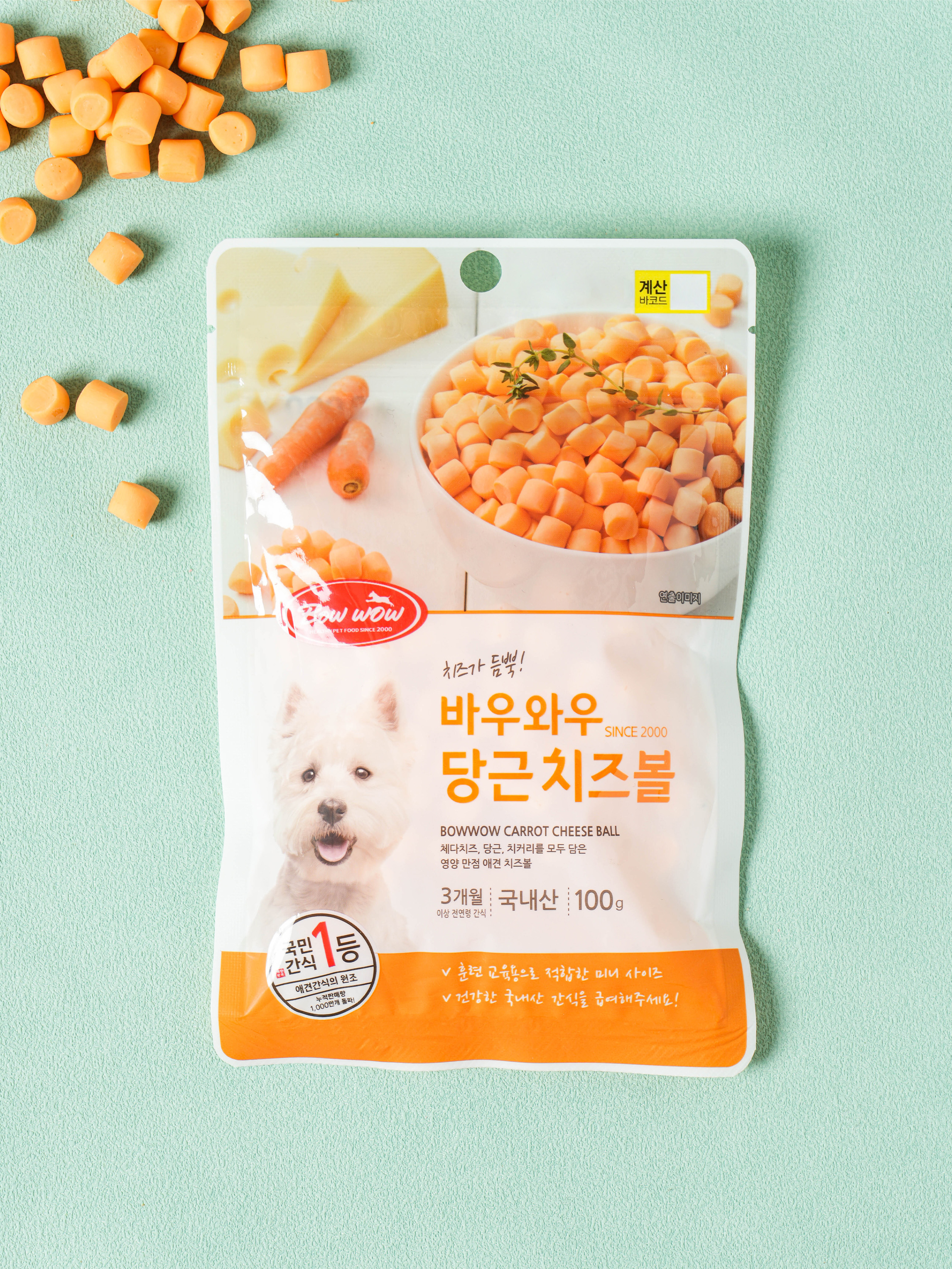 [Pet] Bow Wow Carrot Cheese Ball 100 g