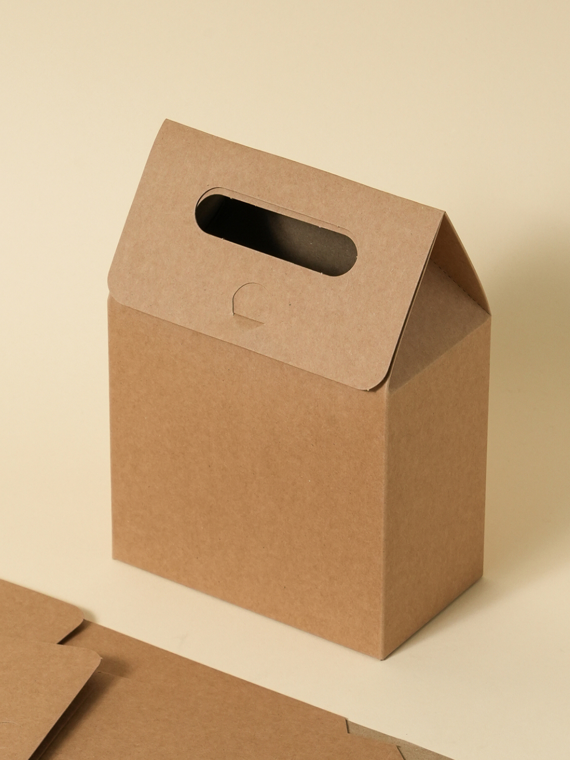 3 kraft handle boxes