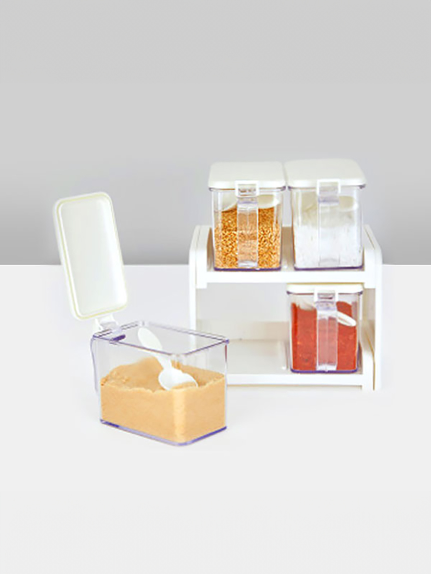 Sonagi 2-tier 4-compartment seasoning container